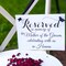 Ritzy Rose Mother of the Groom Memorial Sign - Black on 11x8in White Linen Cardstock with Black Ribbon